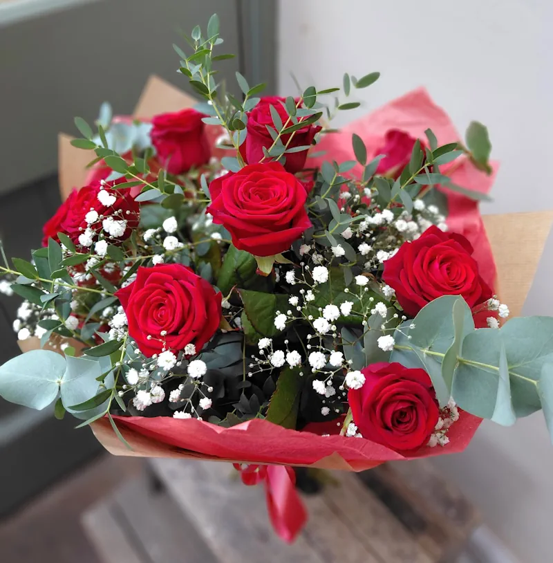 Romantic handcrafted Valentines bouquet